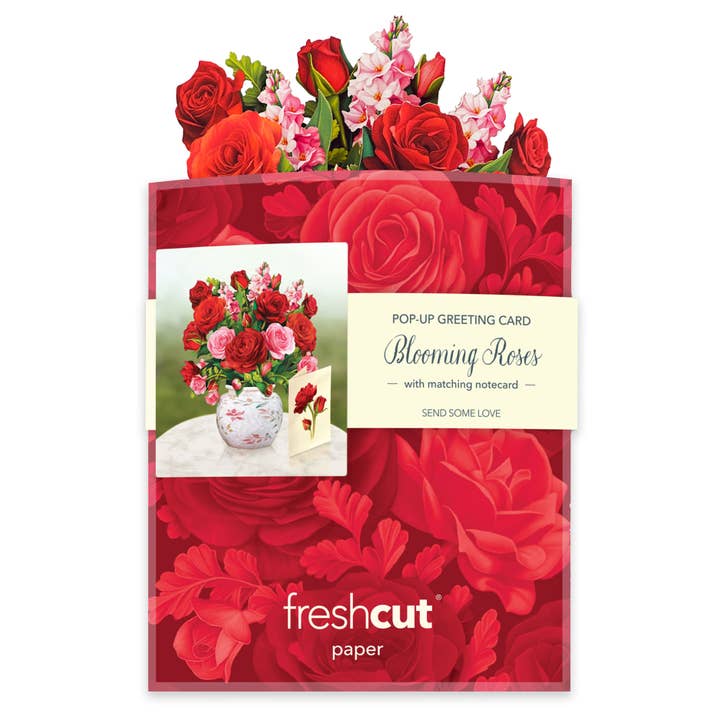 Mini Pop-Up Greeting Cards | Blooming Roses