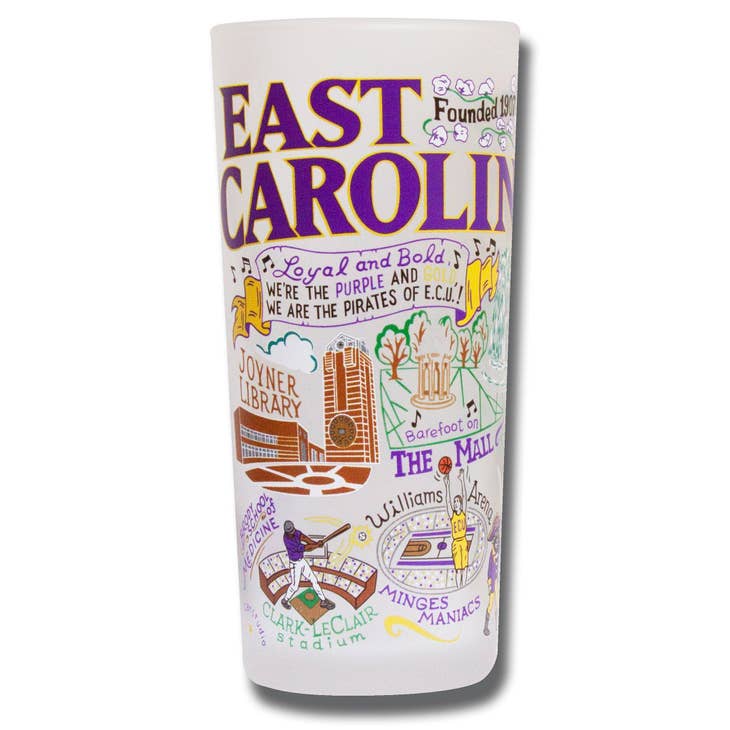 Collegiate Frosted Drinking Glass
