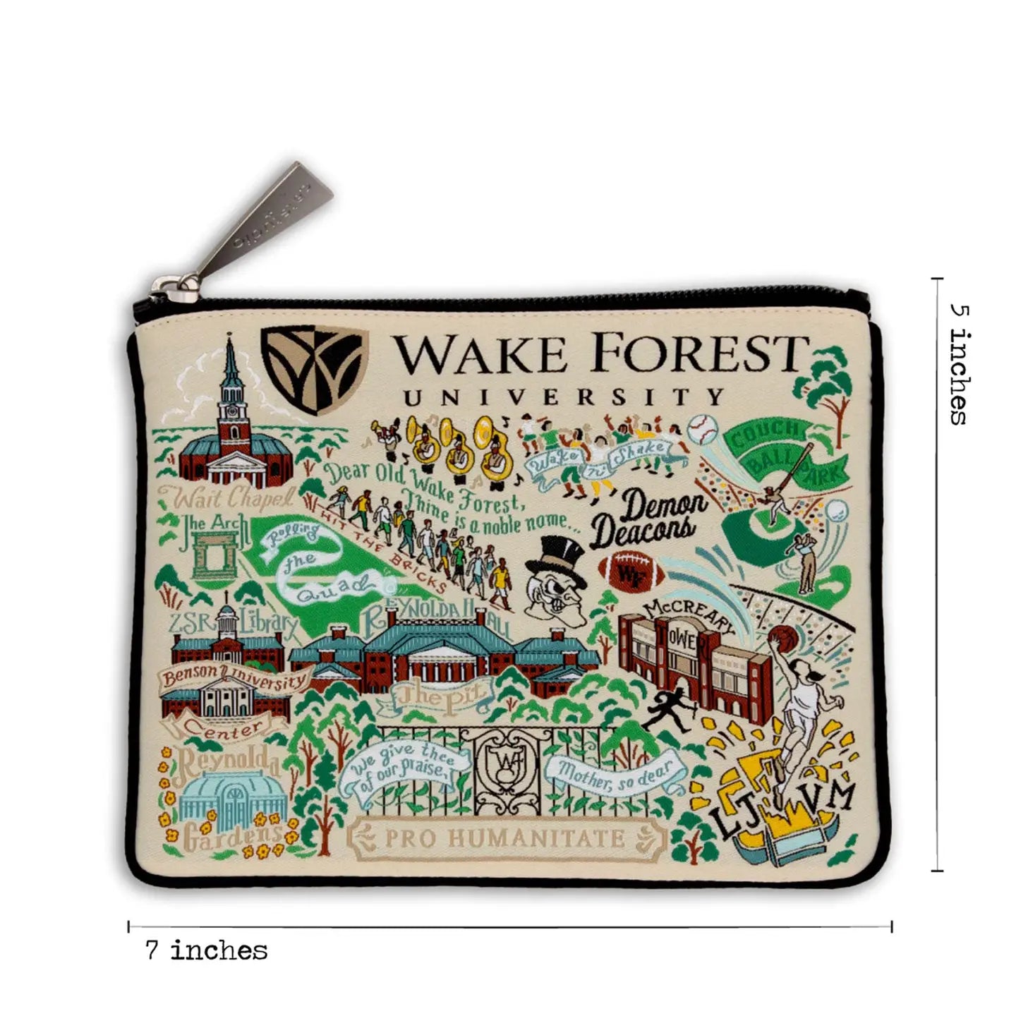 Wake Forest University Collegiate Zip Pouch