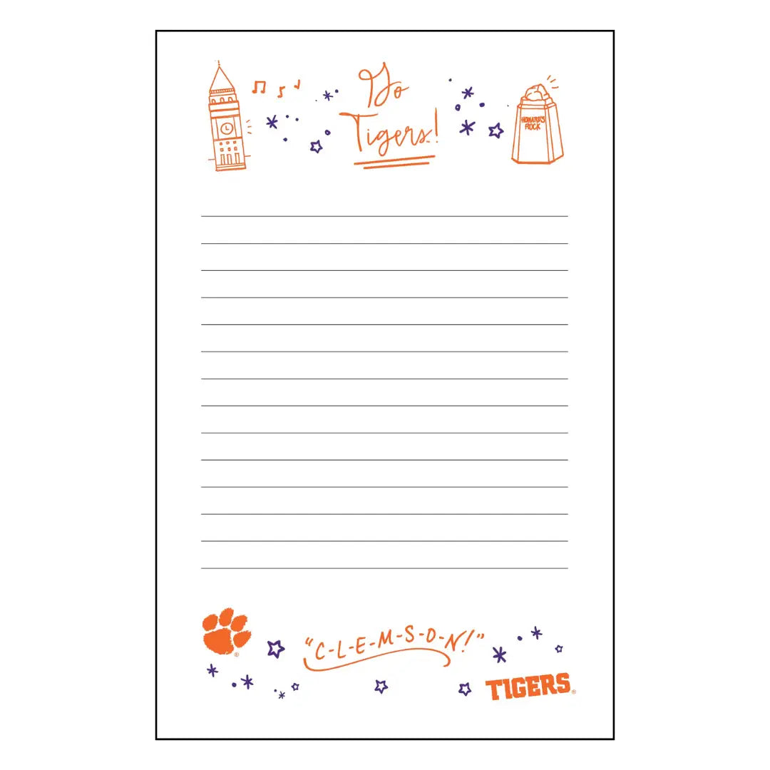 Clemson Confetti Notepad