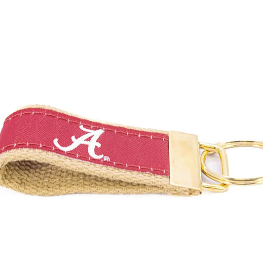 Woven Ribbon Keychain | Alabama