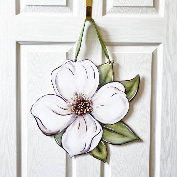 Door Hanger | White Dogwood Flower