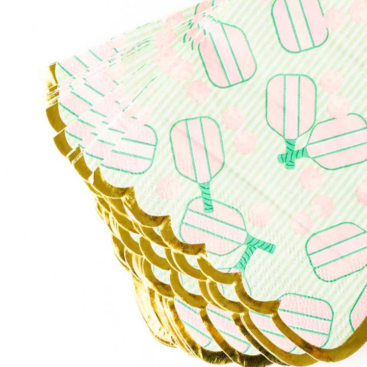 Beverage Napkins | Pickleball Stripe