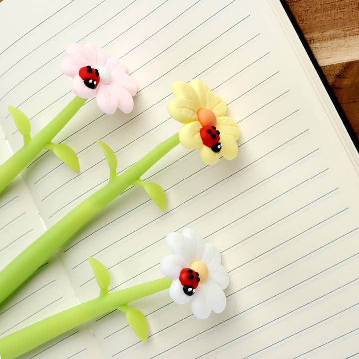 Botanical Gardens Ladybird Flower Pen | Assorted Colors