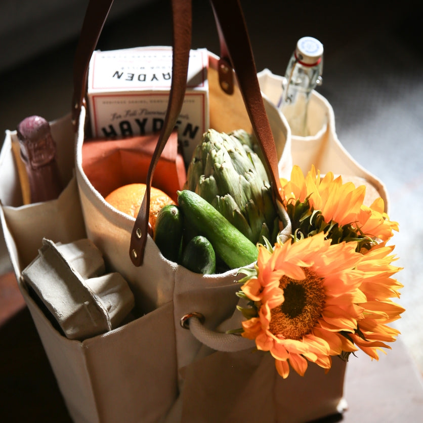 Heavy Canvas Market Tote | Natural