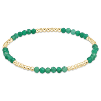 Blissful Pattern 2.5mm Bead Bracelet | Green Onyx