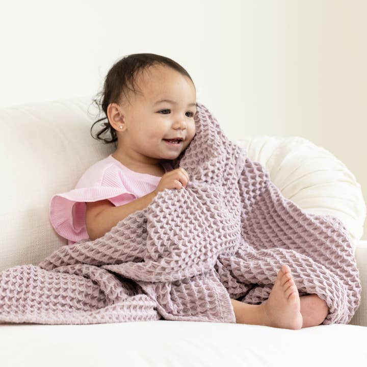 Waffle Baby Blanket | Orchid Purple