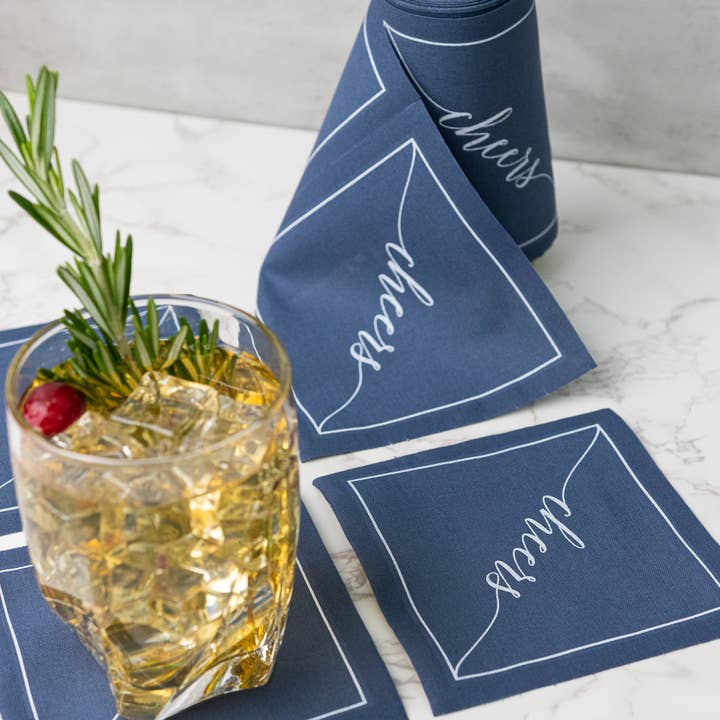 Cocktail Napkin Roll | Mystic Blue