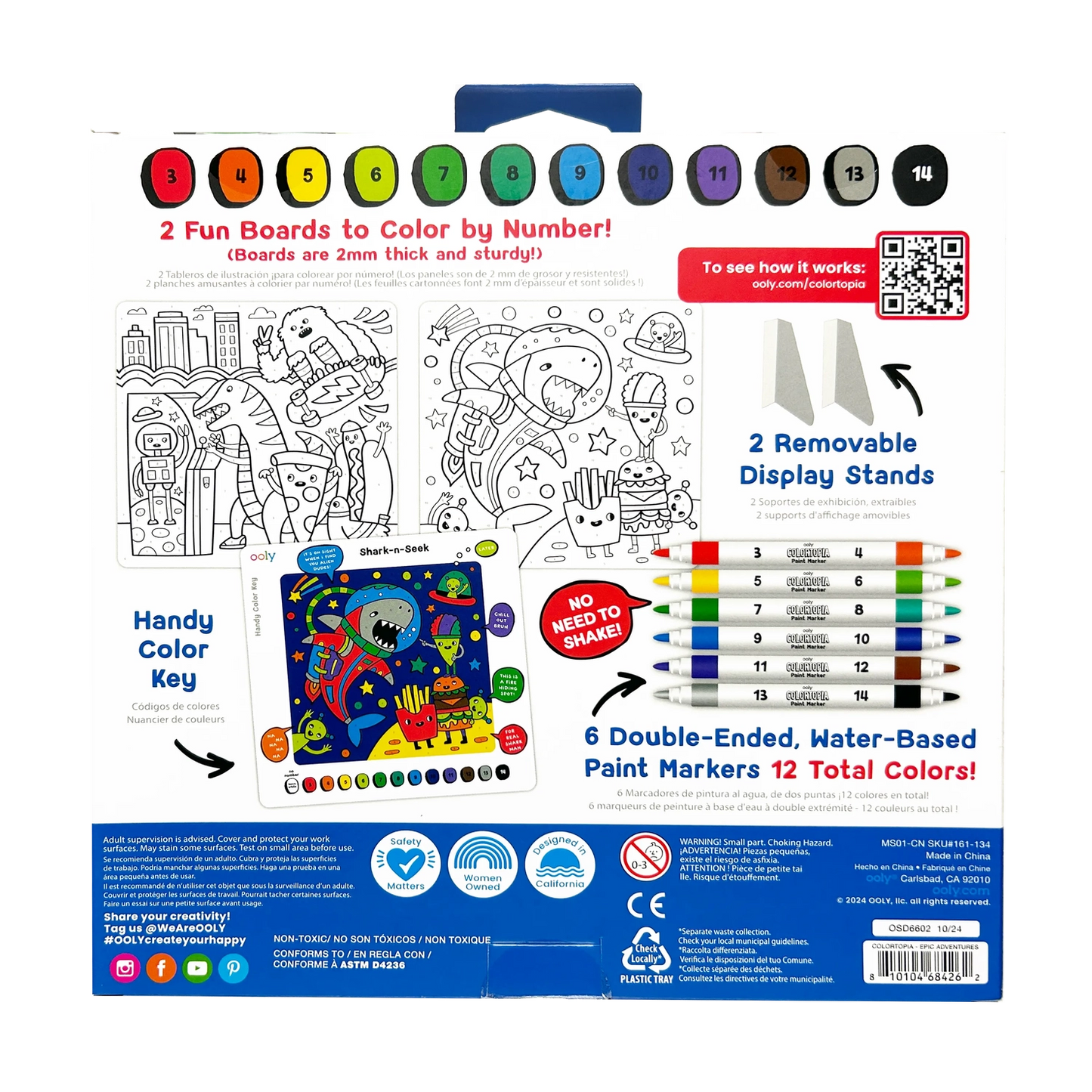 Colortopia: Paint Marker By Number Kit - Epic Adventures