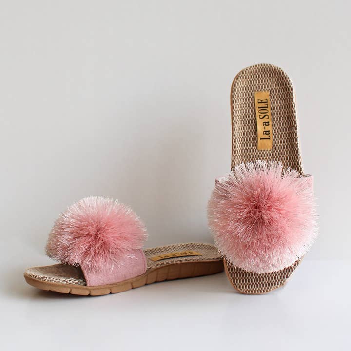 Pom Pom Slides | Pink Shimmer