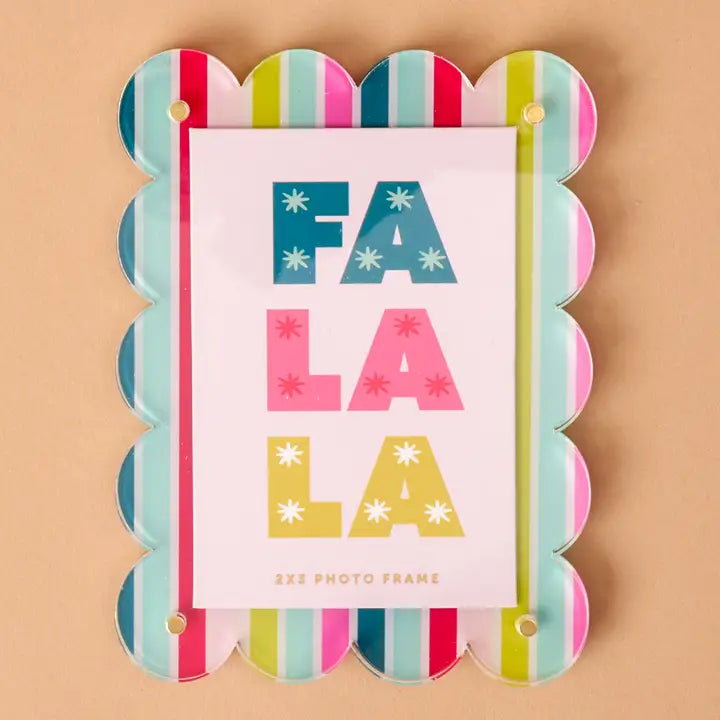 Mini Acrylic Picture Frame Magnet | Fa La La