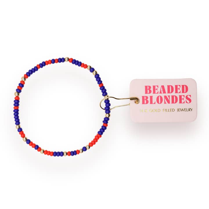 Blue & Red Game Day Sprinkle Bracelet