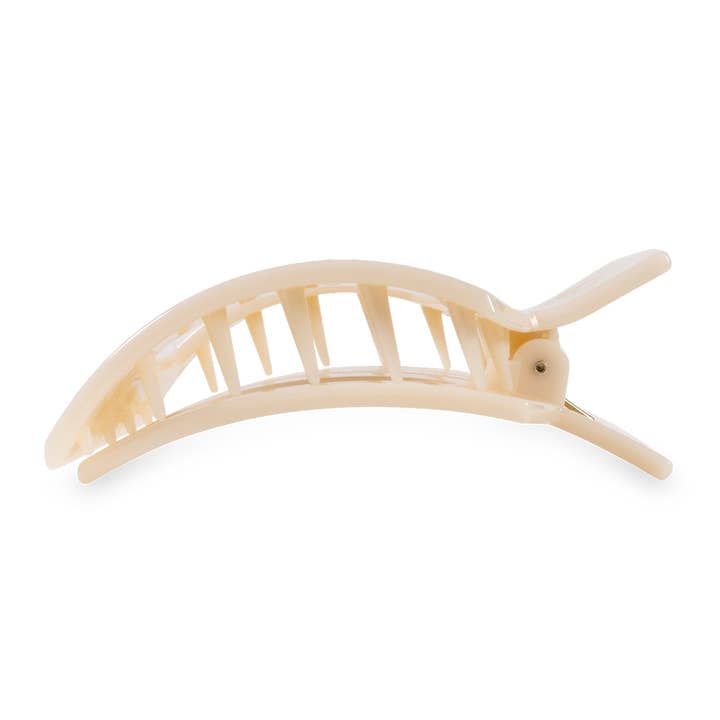 Teleties Flat Square Hair Clip | Almond Beige | Assorted Sizes