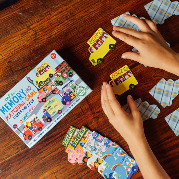 Trucks and A Bus Little Matching Game