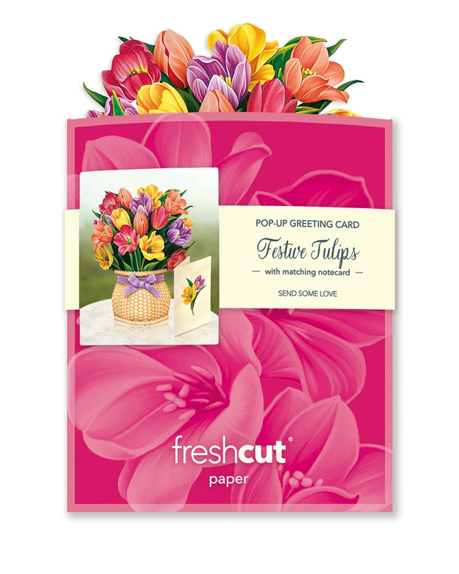 Mini Pop-Up Greeting Cards | Festive Tulips