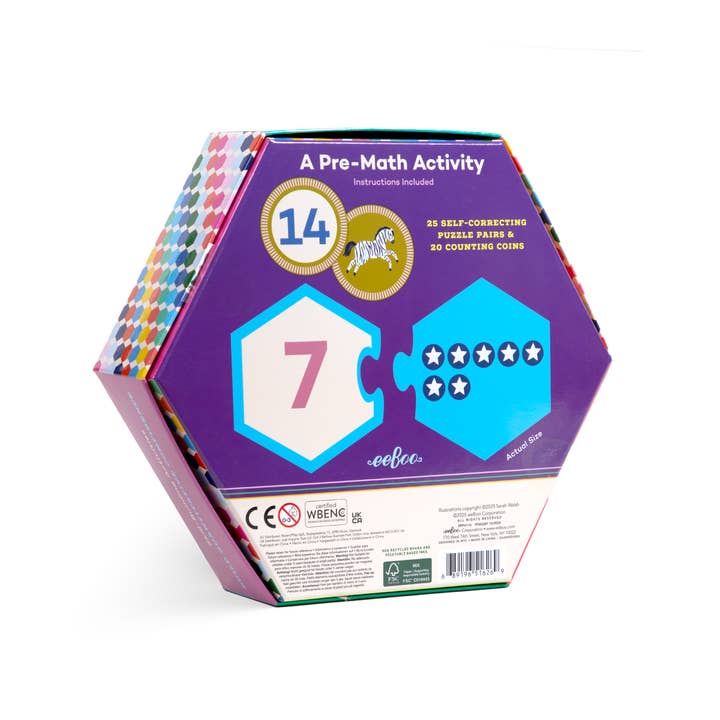 Hexagon Puzzle Pairs | Numbers