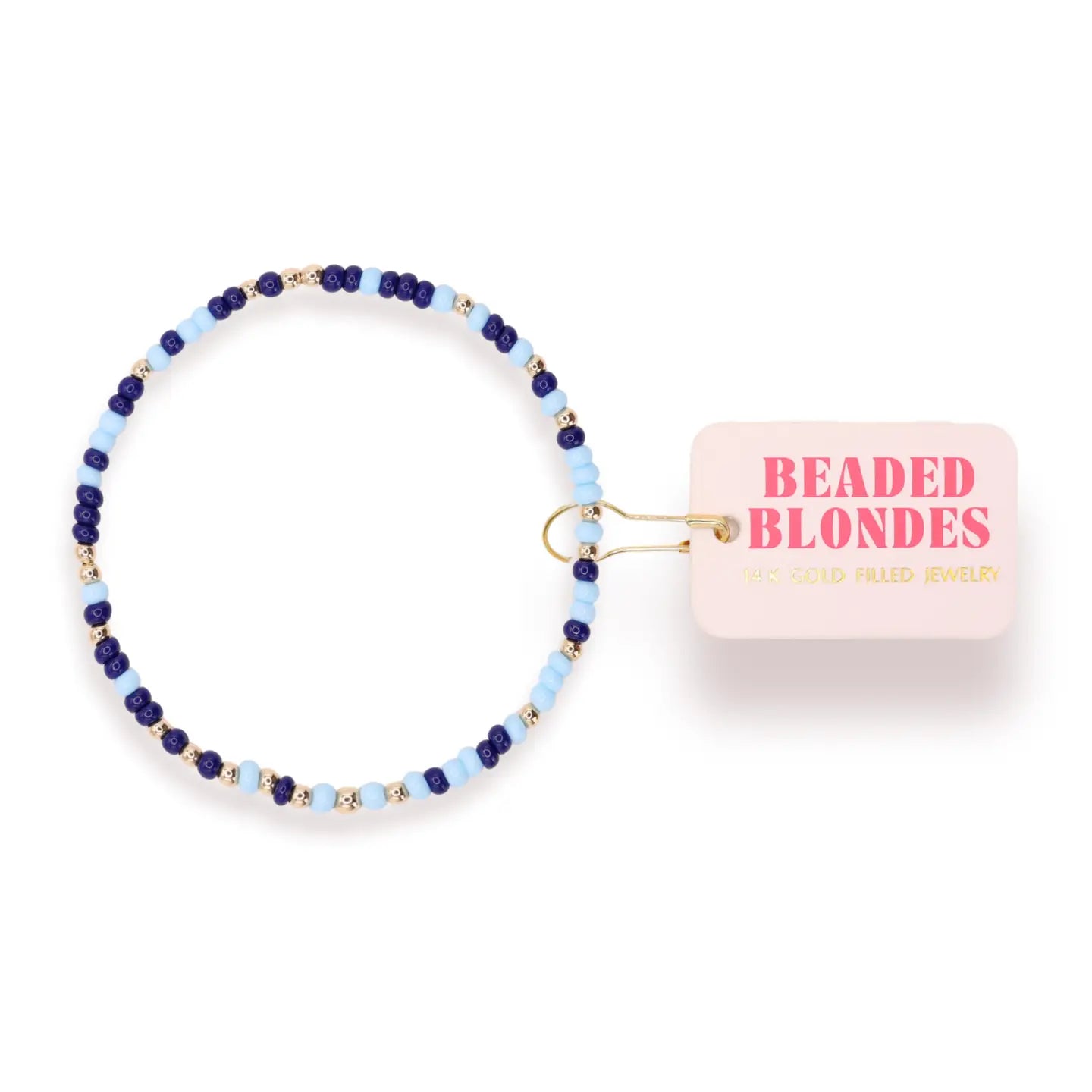 Powder Blue and Navy Sprinkle Bracelet