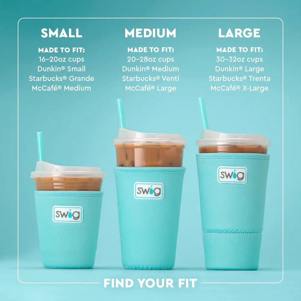 Large Iced Cup Coolie | Gingham