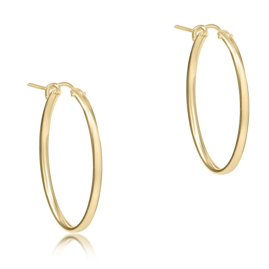 Oval Gold 1" Hoop | Smooth