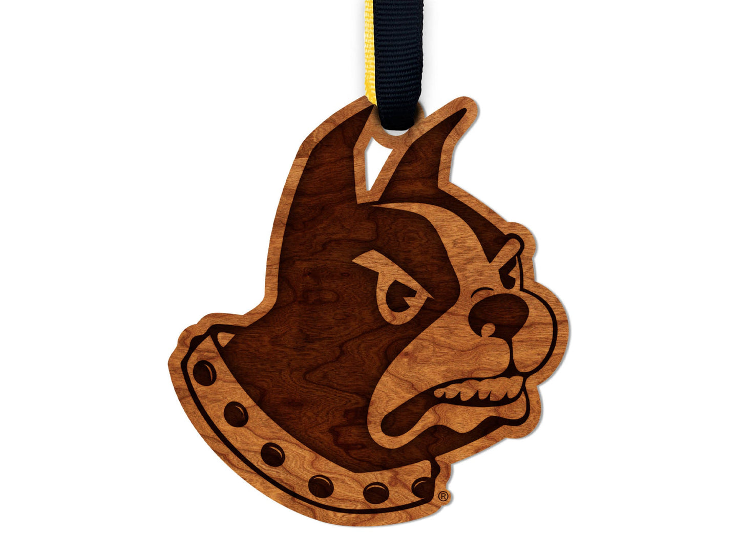 Wofford College Terrier Head Cherry  Ornament