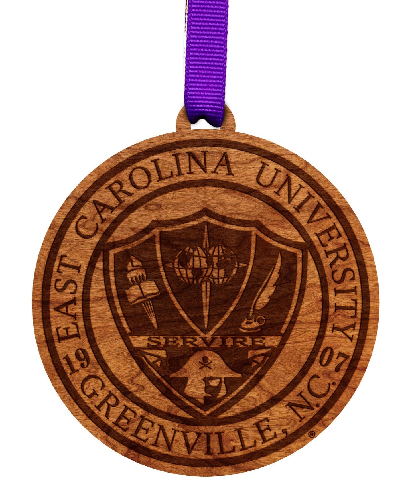 ECU Seal Cherry Ornament