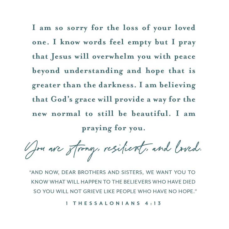 Loss of a Loved One Enclosure Card