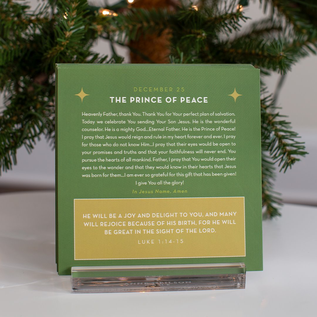 25 Days of Prayer and Scripture with Acrylic Stand