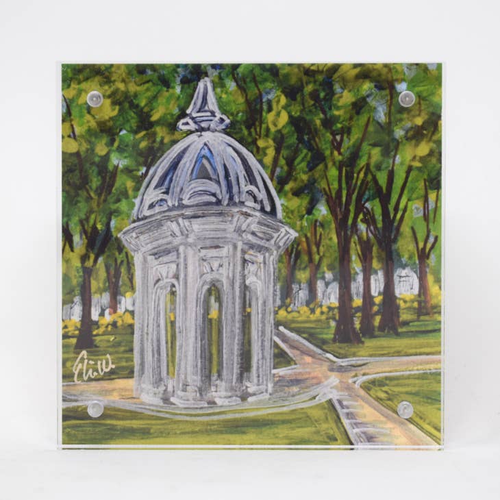 Ecu Landmark Acrylic Block - 4x4
