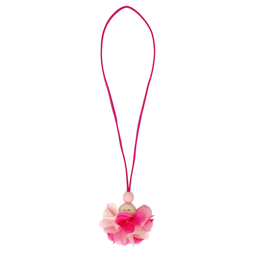 Hand Painted Wooden Bead Pixie Necklace