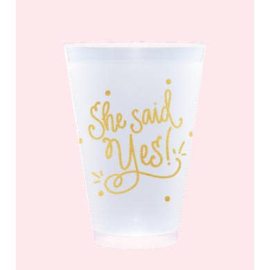 She Said Yes! Frosted Cups