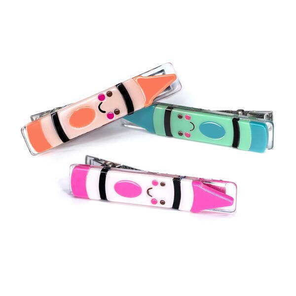 Alligator Clip - Happy Crayons