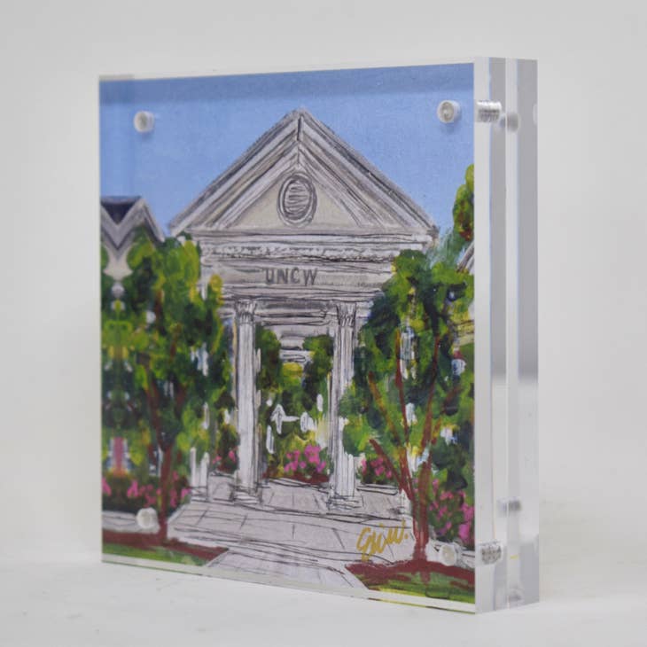 Uncw Landmark Acrylic Block - 4x4