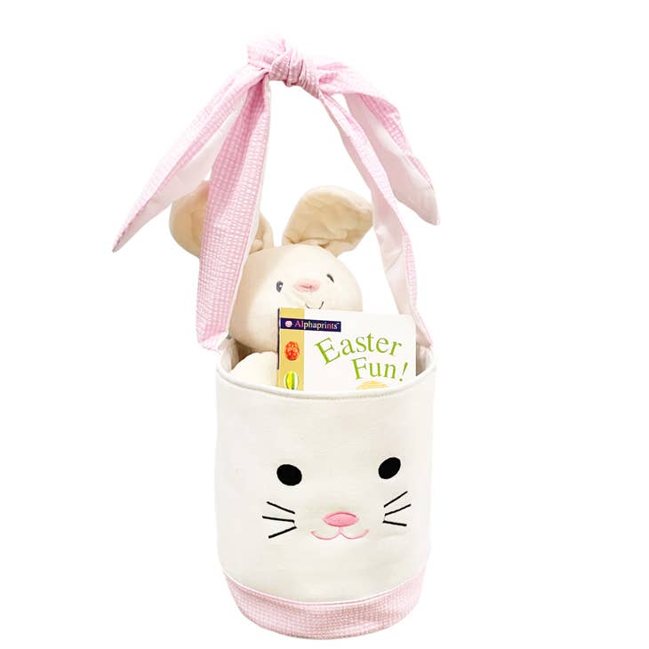 Easter Bunny Basket - Seersucker - includes personalization