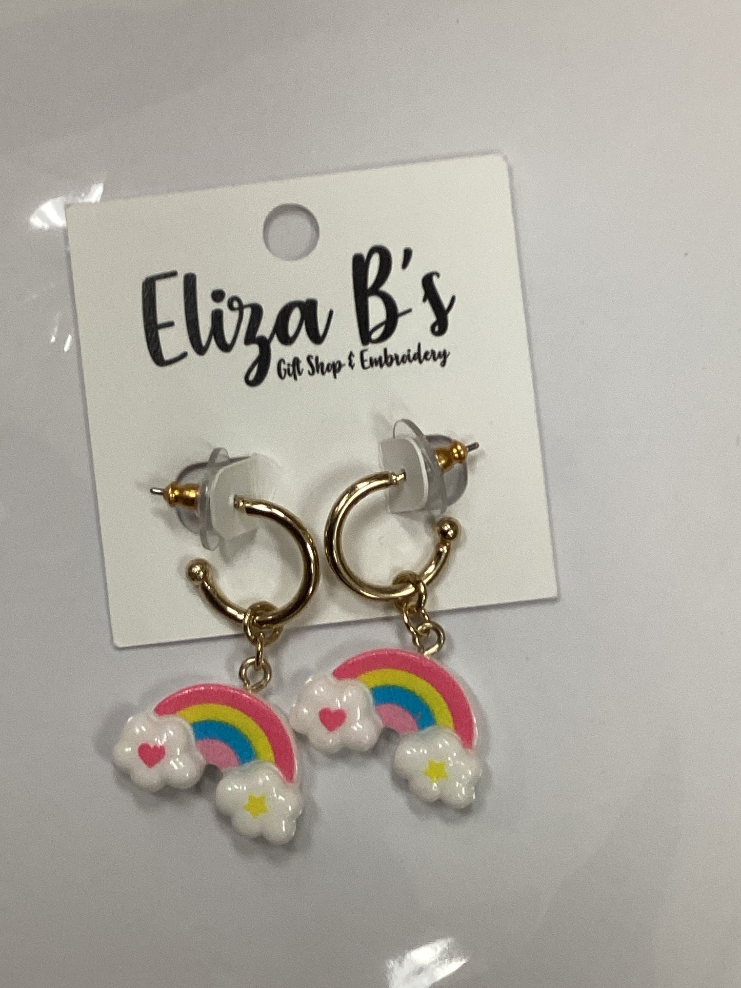 Rainbow Hoop Earrings