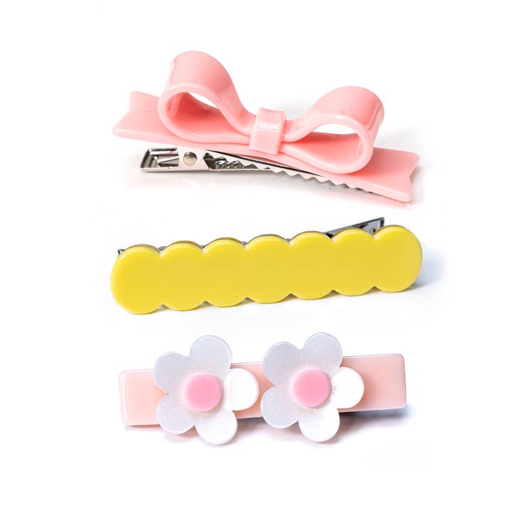 Alligator Clip - Three Combo Flowers