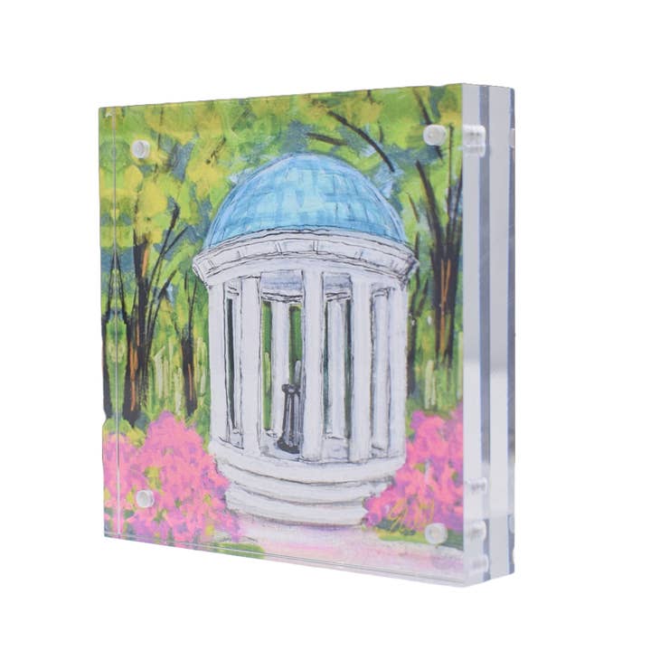 Unc Landmark Acrylic Block - 4x4