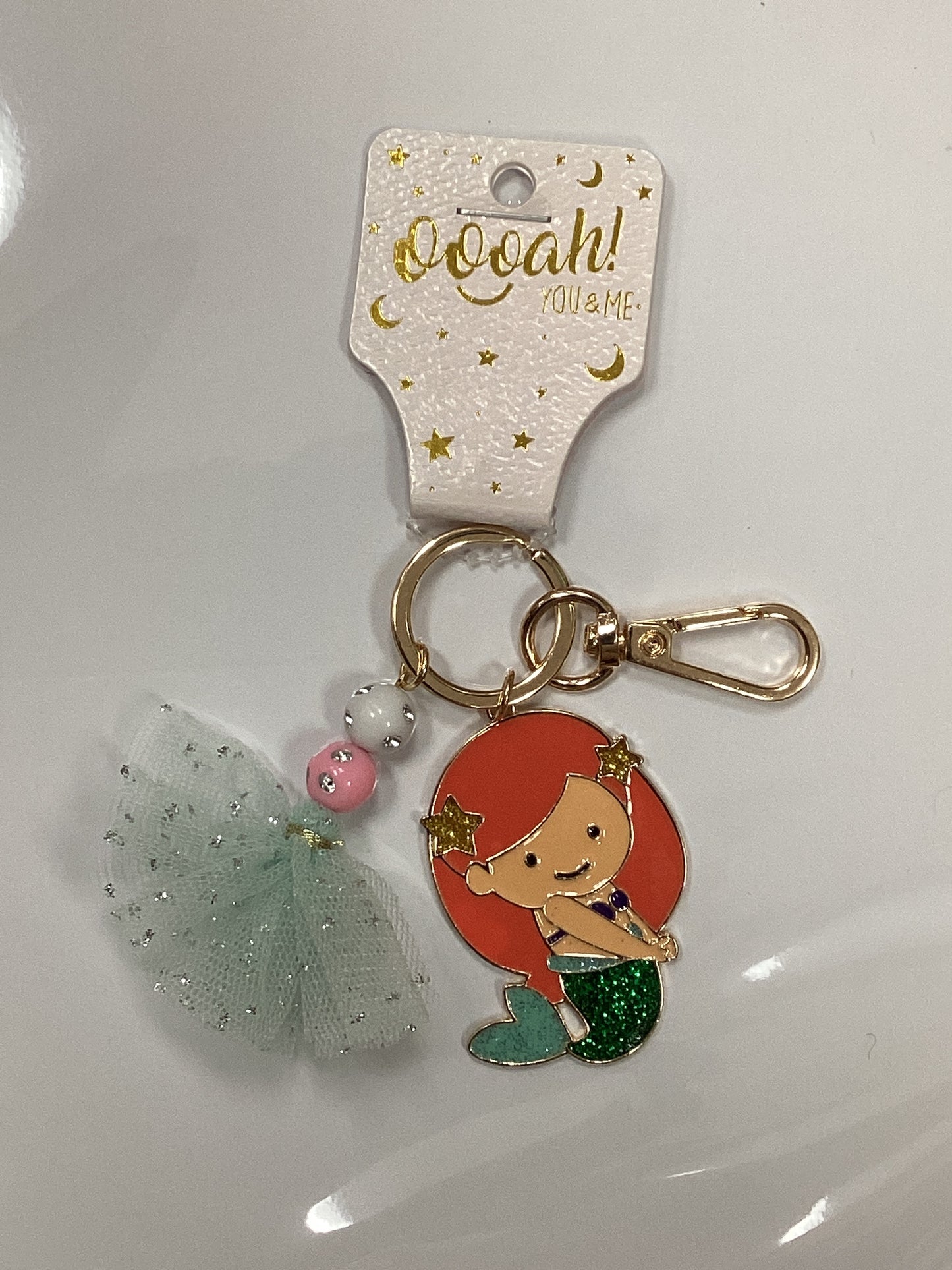 Mermaid Tulle Enamel Keychain