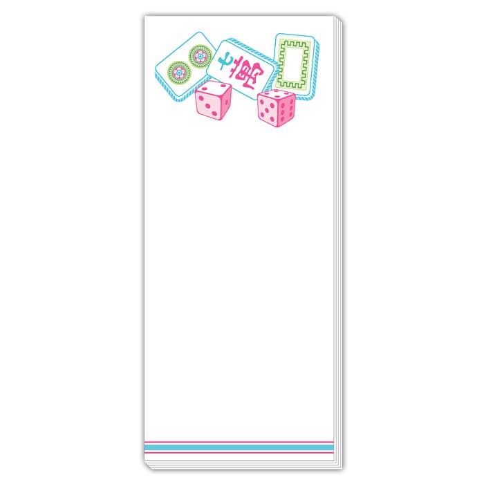 Skinny Notepad - Mahjong Tiles and Dice