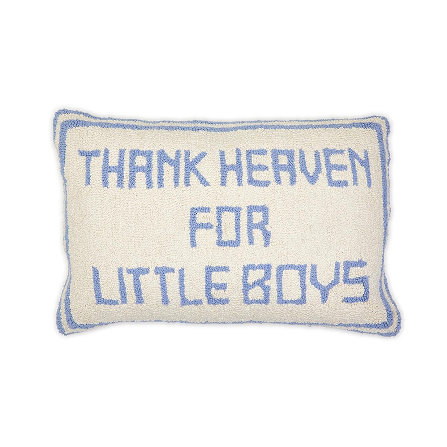 Embroidered Pillow | Thank Heaven for Little Boys