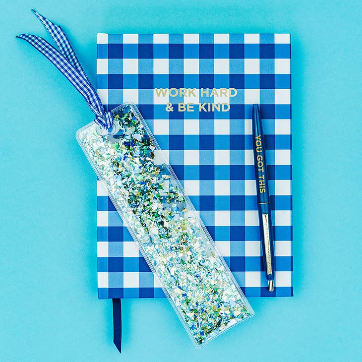 Bookmark | Blue & Green Confetti