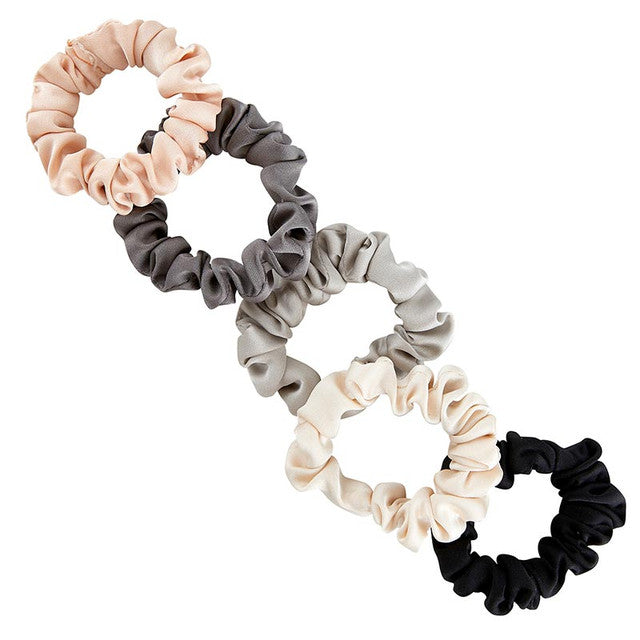 Mini Satin Scrunchies Jar - Ivory Ombre