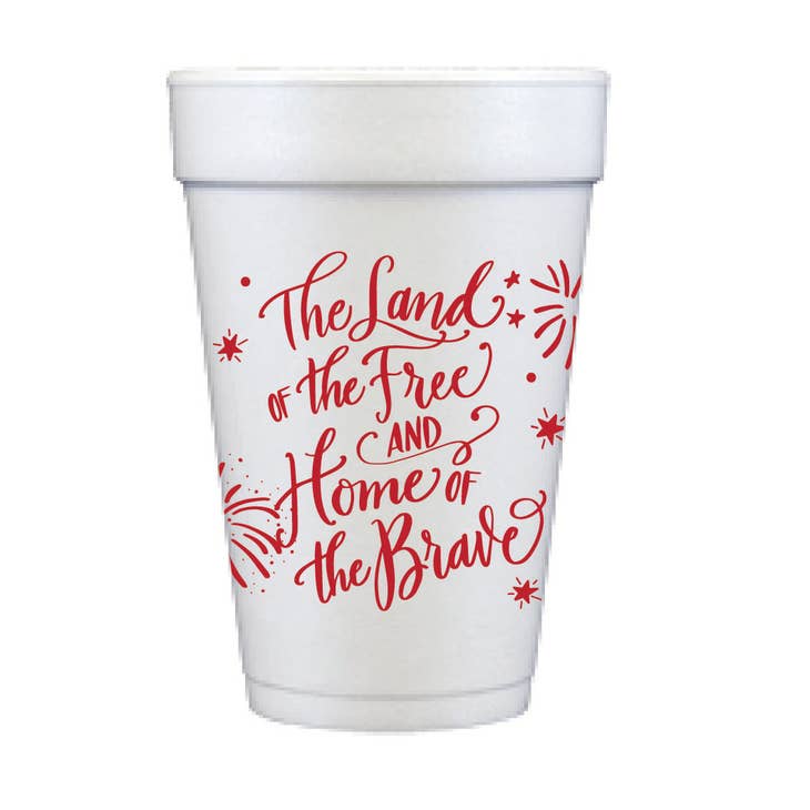 4th of July Foam Cups Red/Blue