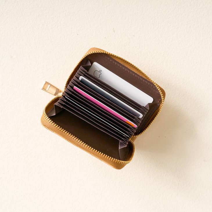 Zip Around Wallet - Tan Check