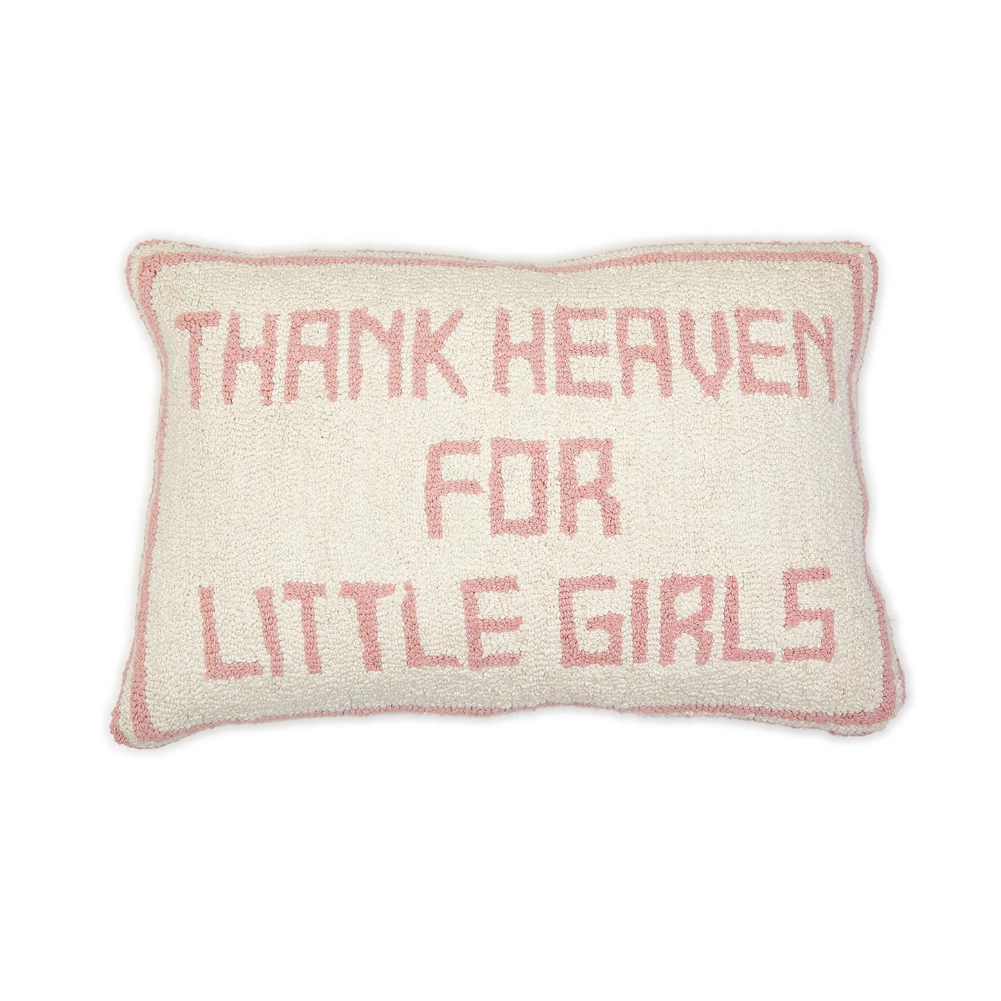Embroidered Pillow | Thank Heaven for Little Girls