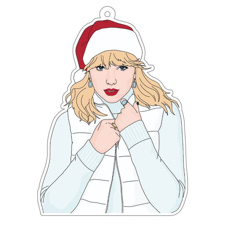 Taylor Swift, Tis the Season White Acrylic Ornament