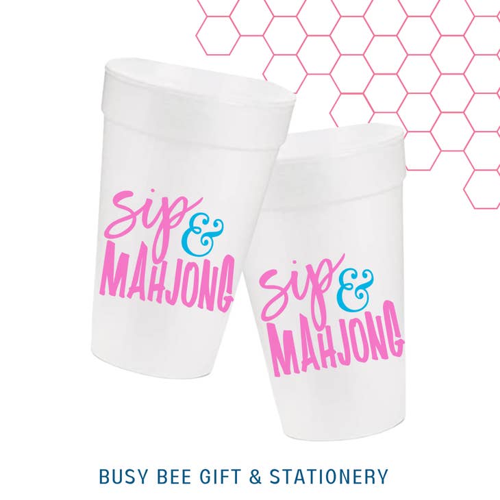 Styrofoam Cups | Sip and Mahjong