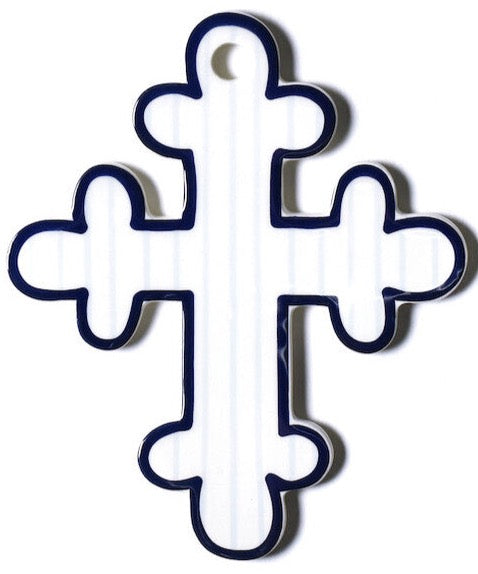 Pinstripe 6" Cross - Blue