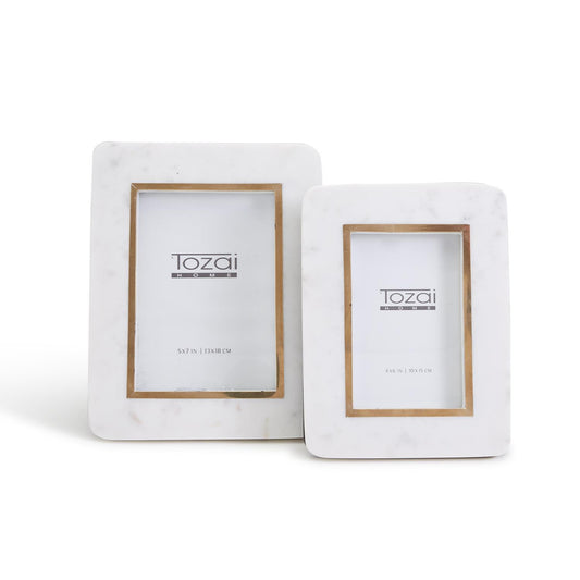 White Marble Photo Frame