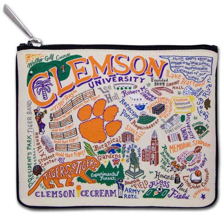 Clemson University Collegiate Zip Pouch