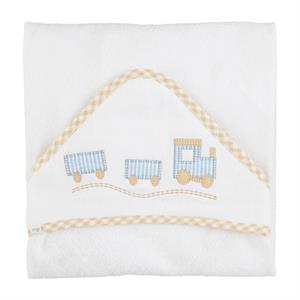 Applique Hooded Towel - Train